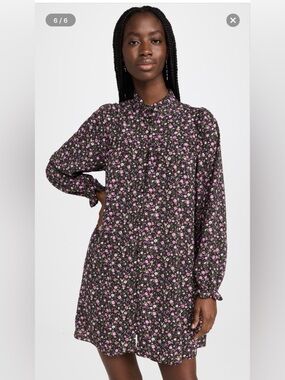 english factory loraine mini dress English Factory Linen Lace Up Front Dress
